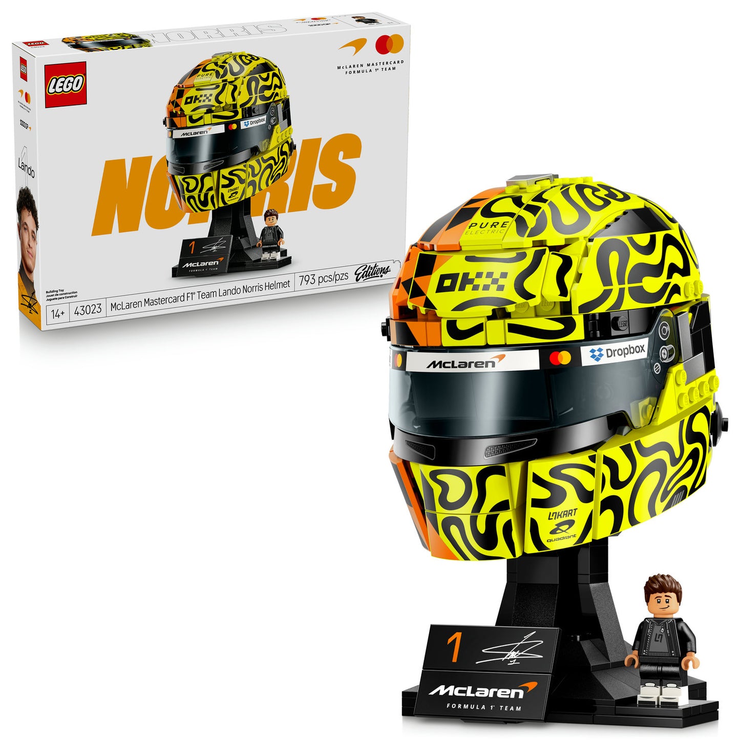 LEGO® Editions Formula 1 McLaren Mastercard F1 Team Lando Norris Helmet 43023