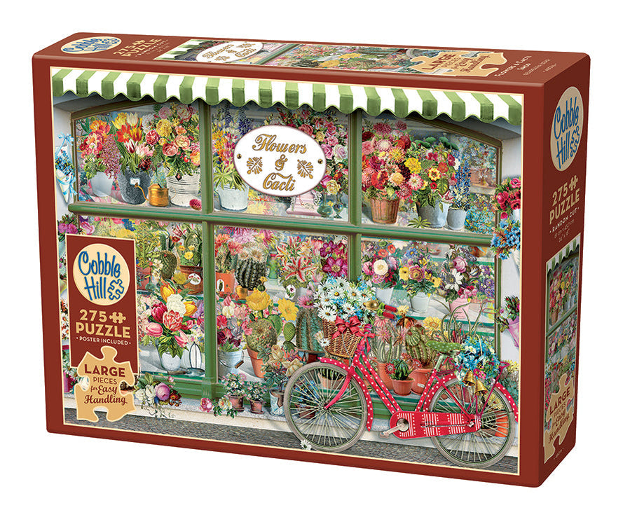 Cobble Hill Flowers and Cacti Shop 275 Piece Puzzle - CONSIGNMENT