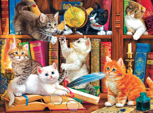Library Mischief - 750 Piece Jigsaw Puzzle by RoseArt