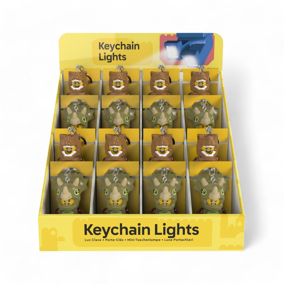 LEGO® Minifigures Keychain Light - Dinosaurs (T. Rex or Triceratops)