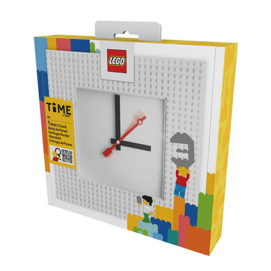 LEGO® Time by IQHK MOC Wall Clock 6x24 White