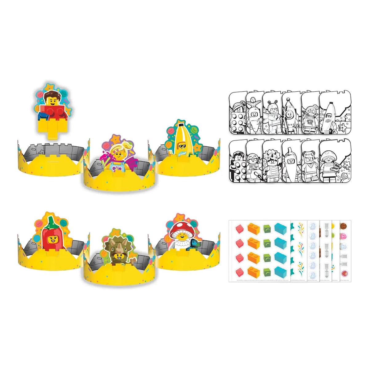 COMING SOON! LEGO® Minifigures Coloring Creativity Set - Birthday