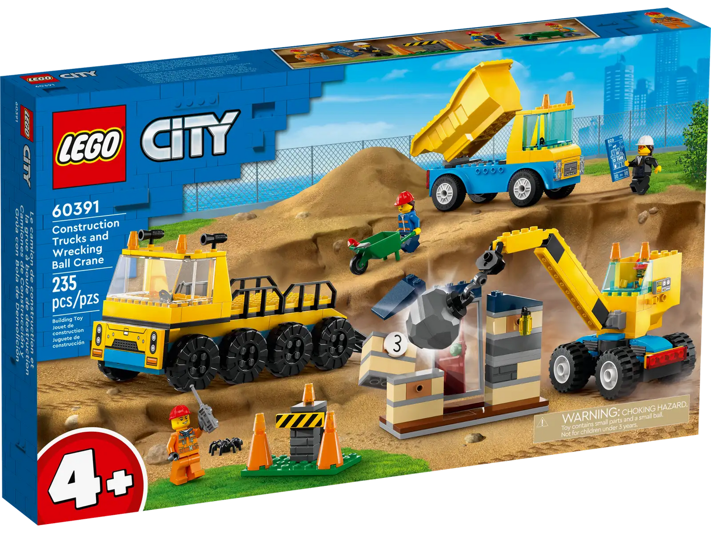 LEGO® City Construction Trucks and Wrecking Ball Crane 60391