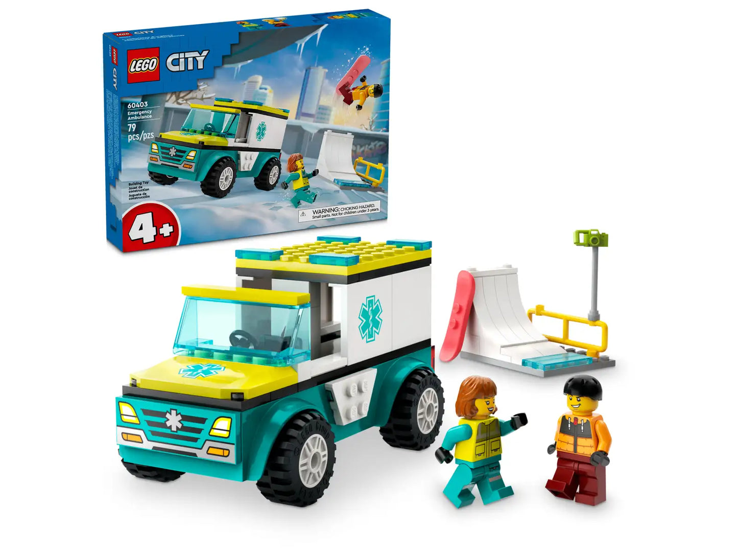 LEGO® City Emergency Ambulance and Snowboarder 60403 (Retired)