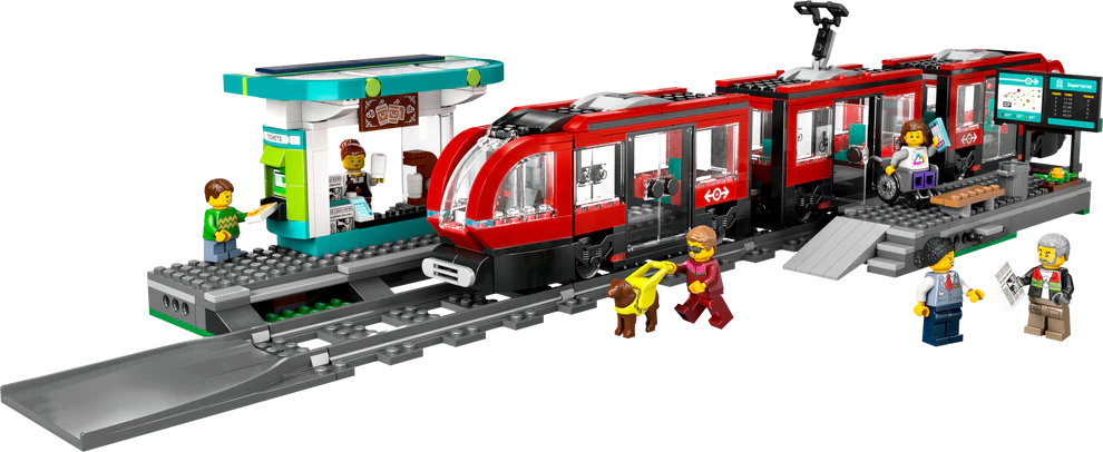 LEGO® City Downtown Streetcar and Station 60423