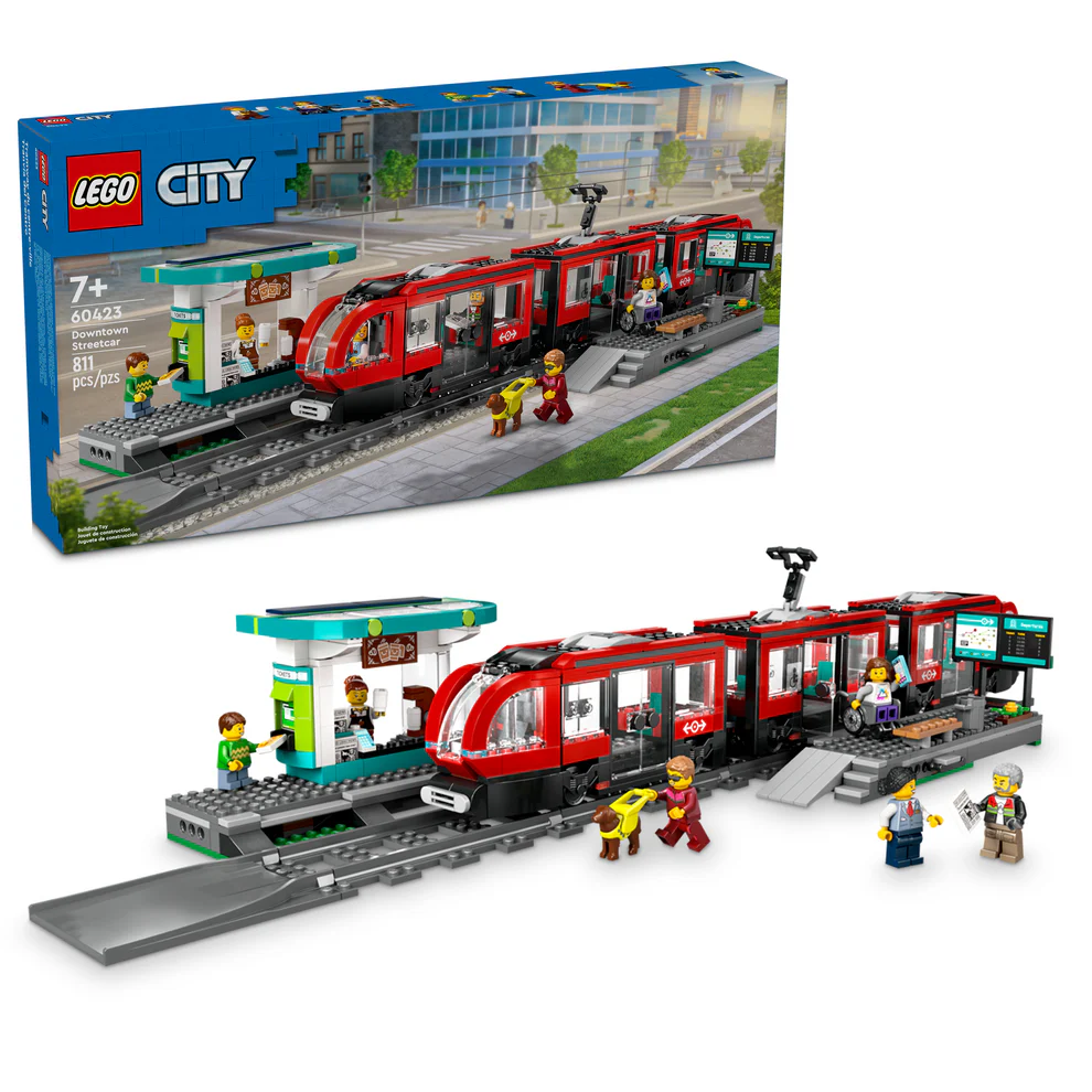 LEGO® City Downtown Streetcar and Station 60423