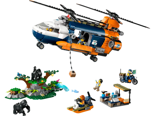 LEGO 60437 Jungle Explorer Helicopter at Base Camp