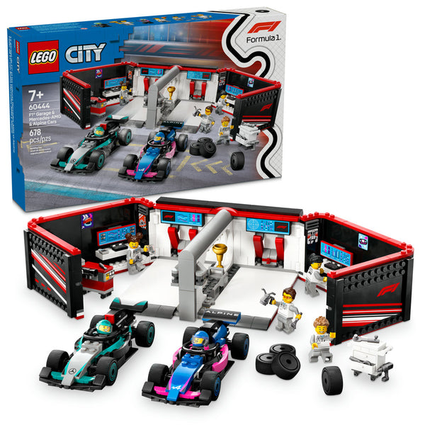 LEGO® City F1® Garage &amp; Mercedes-AMG & Alpine Cars 60444