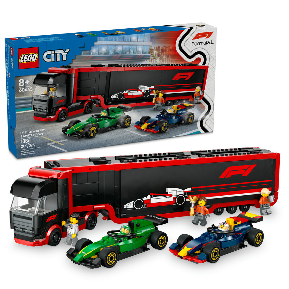 LEGO® City F1® Truck with RB20 & AMR24 F1® Cars 60445