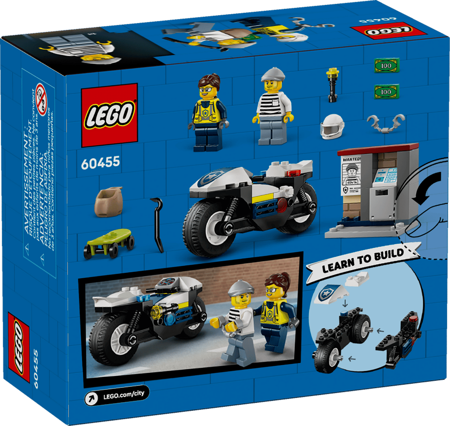 LEGO® City Police Motorcycle Chase 60455