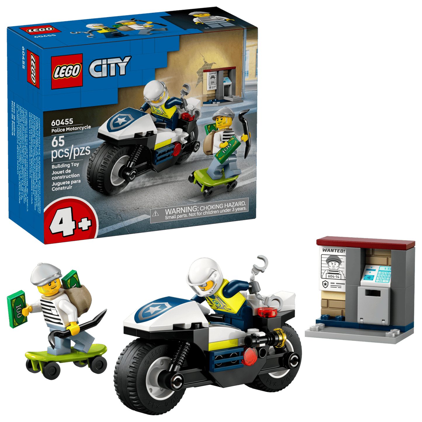 LEGO® City Police Motorcycle Chase 60455