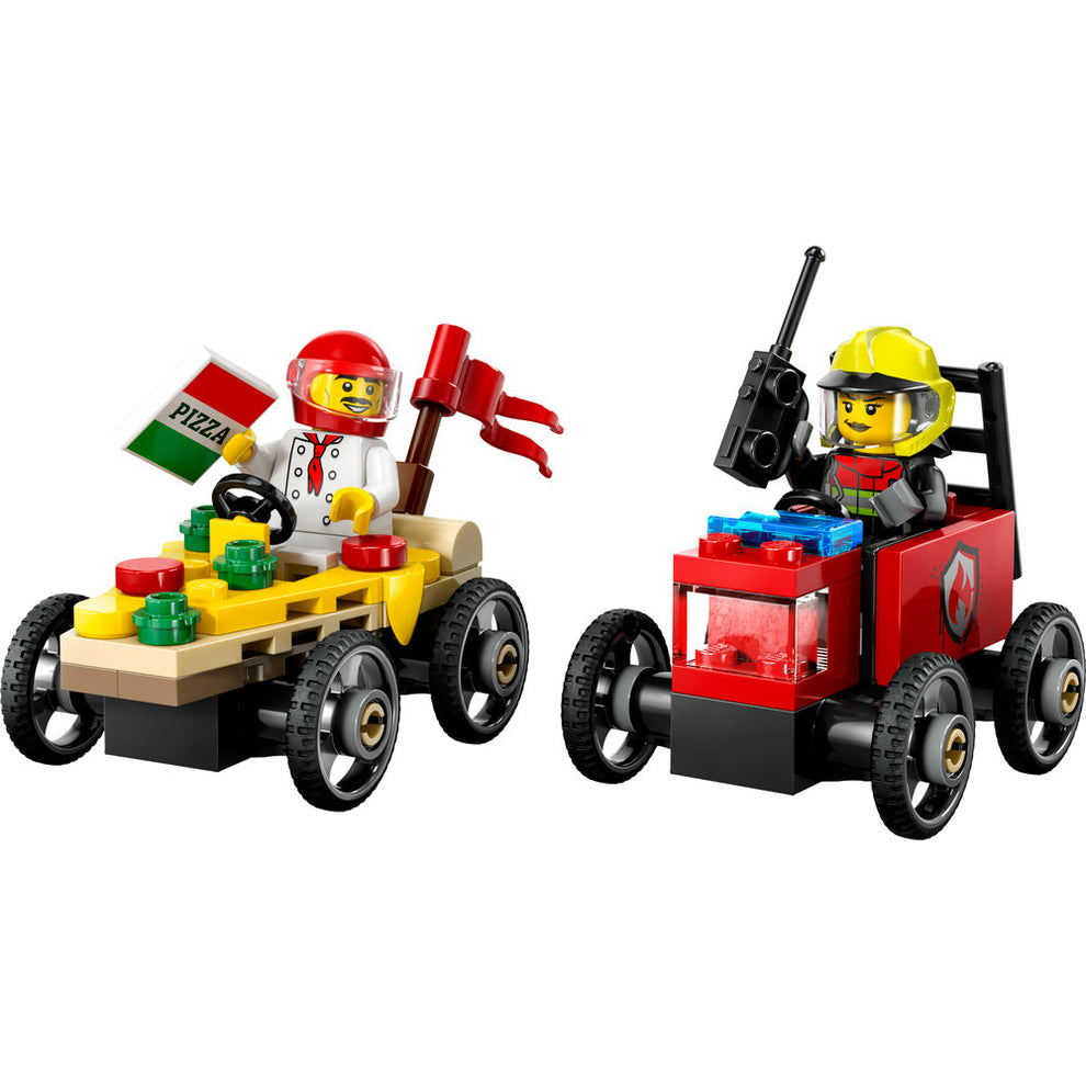 LEGO® City Pizza vs. Fire Truck Race Car Pack 60458