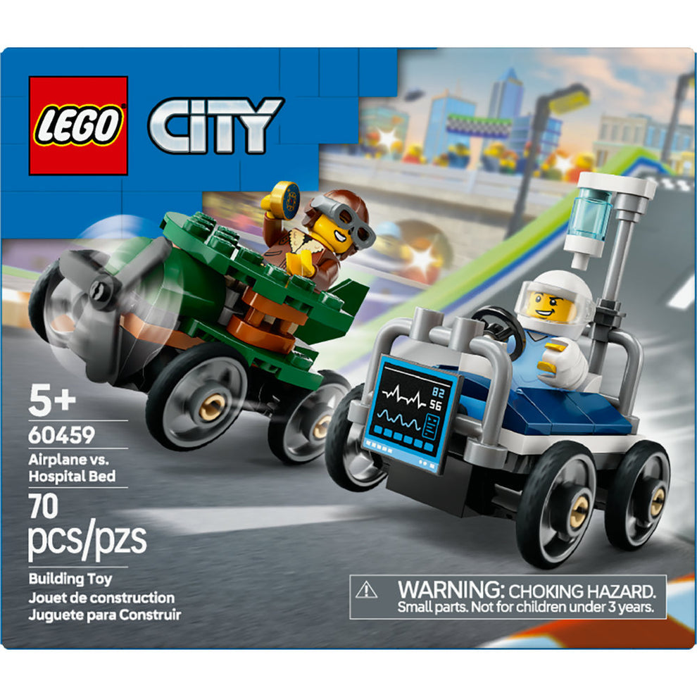 LEGO® City Airplane vs. Hospital Bed Race Car Pack 60459