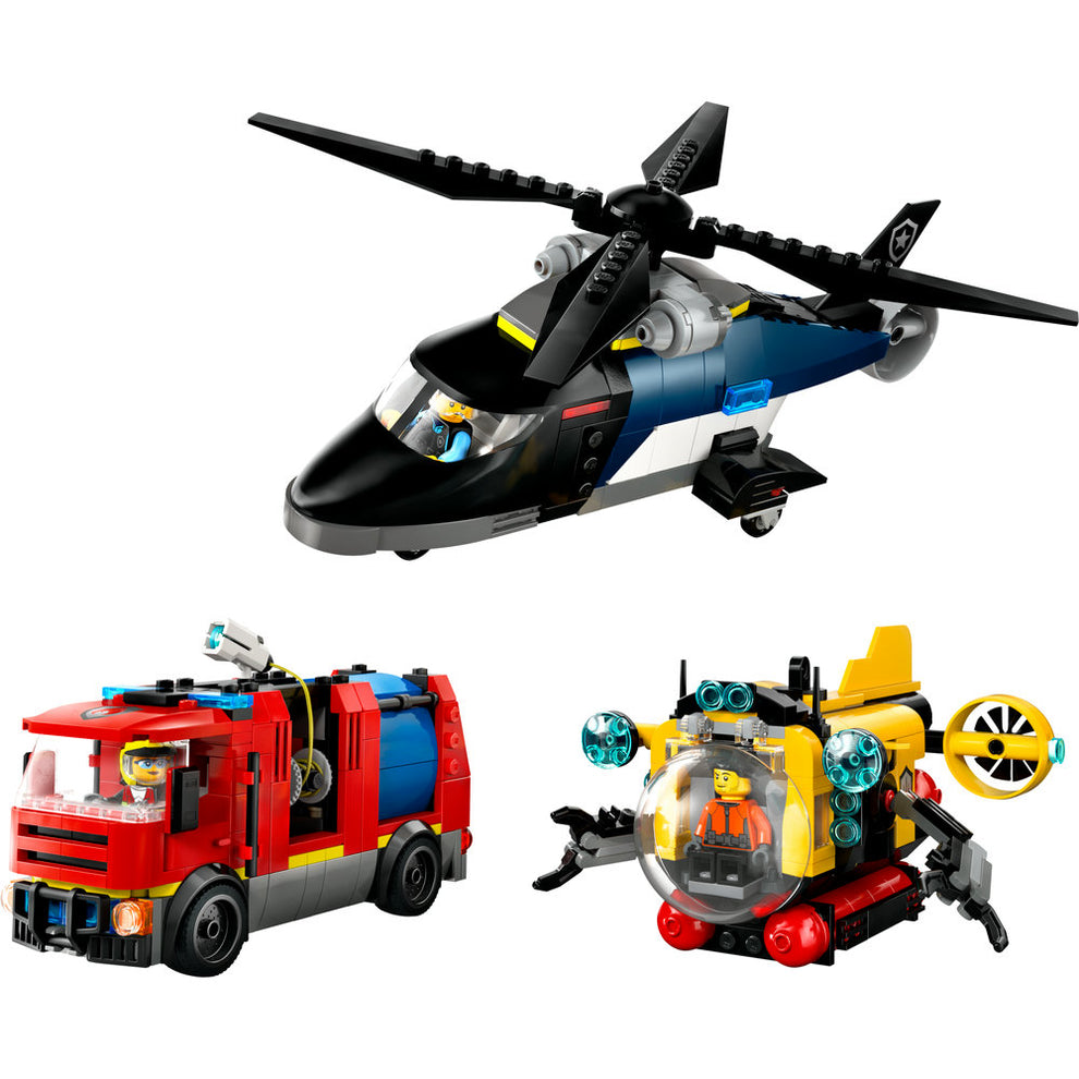 LEGO® City Helicopter, Fire Truck &amp; Submarine Remix 60462