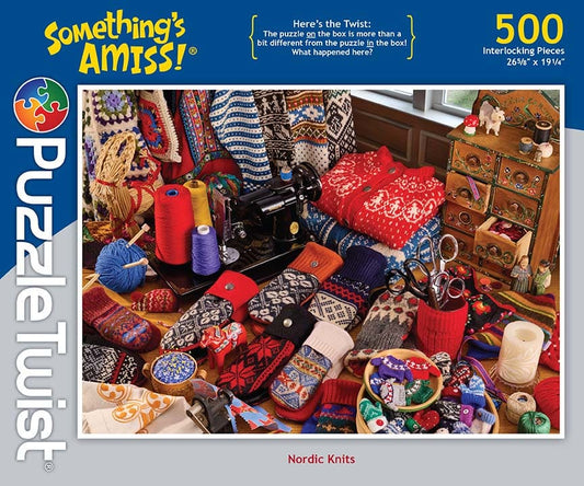 PuzzleTwist Nordic Knits 500 Piece Jigsaw Puzzle