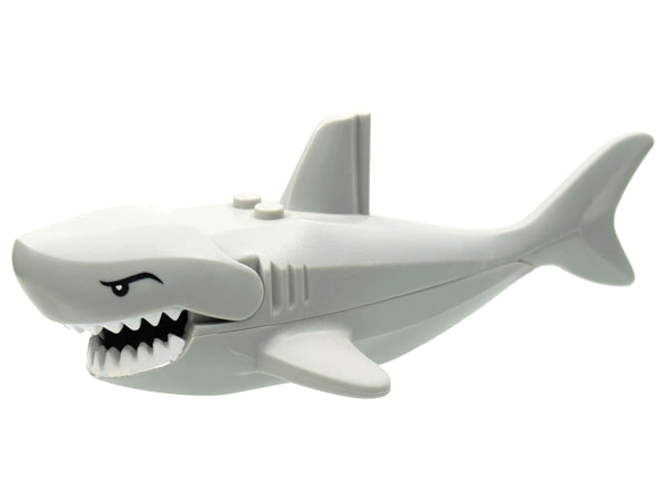 62605-1 Animal Shark Large with Gills with White Teeth and Black Eyes with Eyelids Pattern