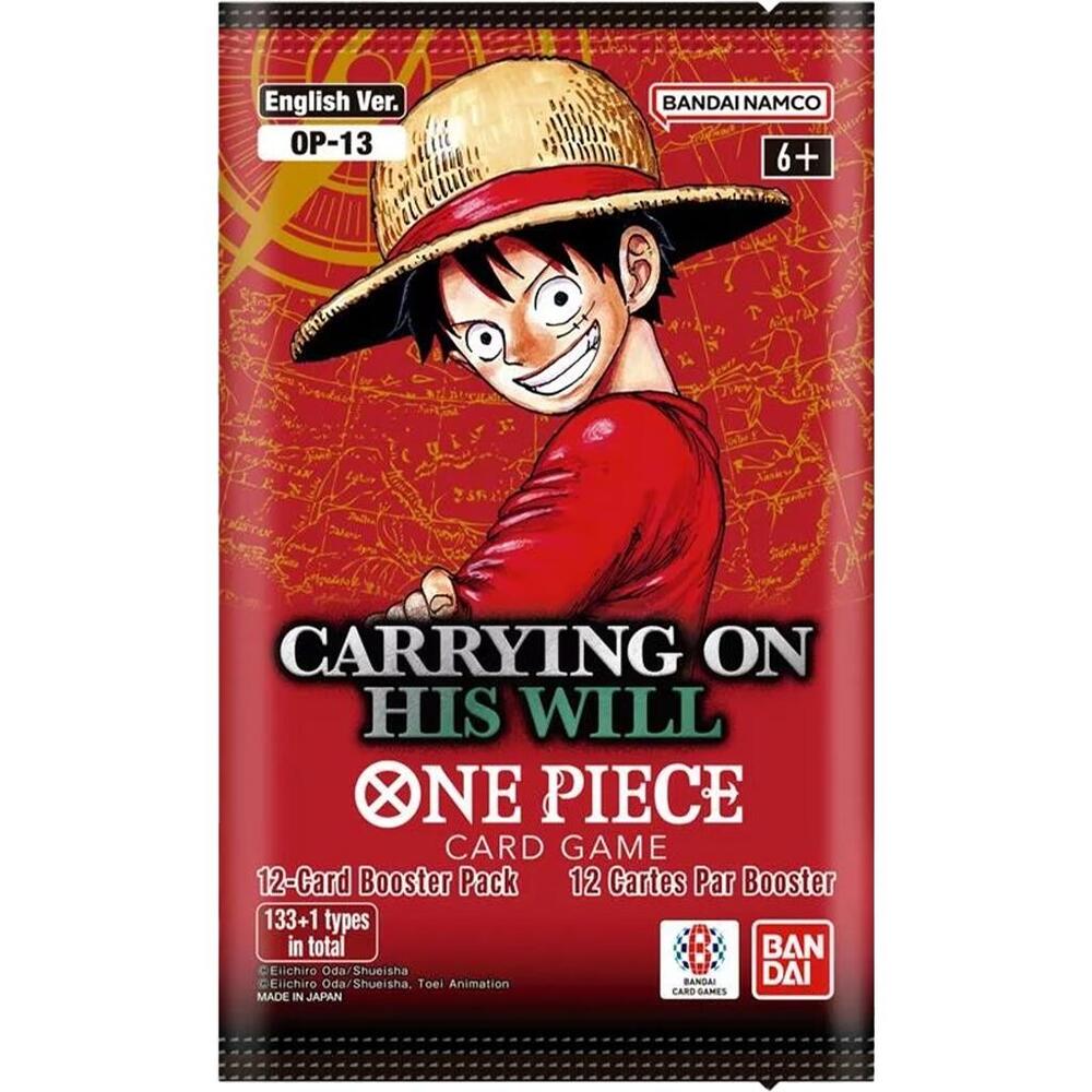 One Piece Card Game: Carrying On His Will Booster Pack (OP-13) (LIMIT 5 OF ANY ONE PIECE BOOSTER PACK PER REWARDS ACCOUNT PER DAY)