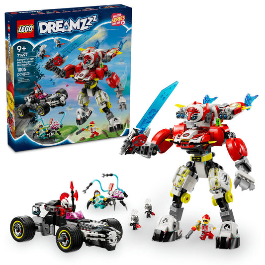 LEGO® DREAMZzz™ Cooper’s Tiger Mech & Zero’s Hot Rod Car 71497