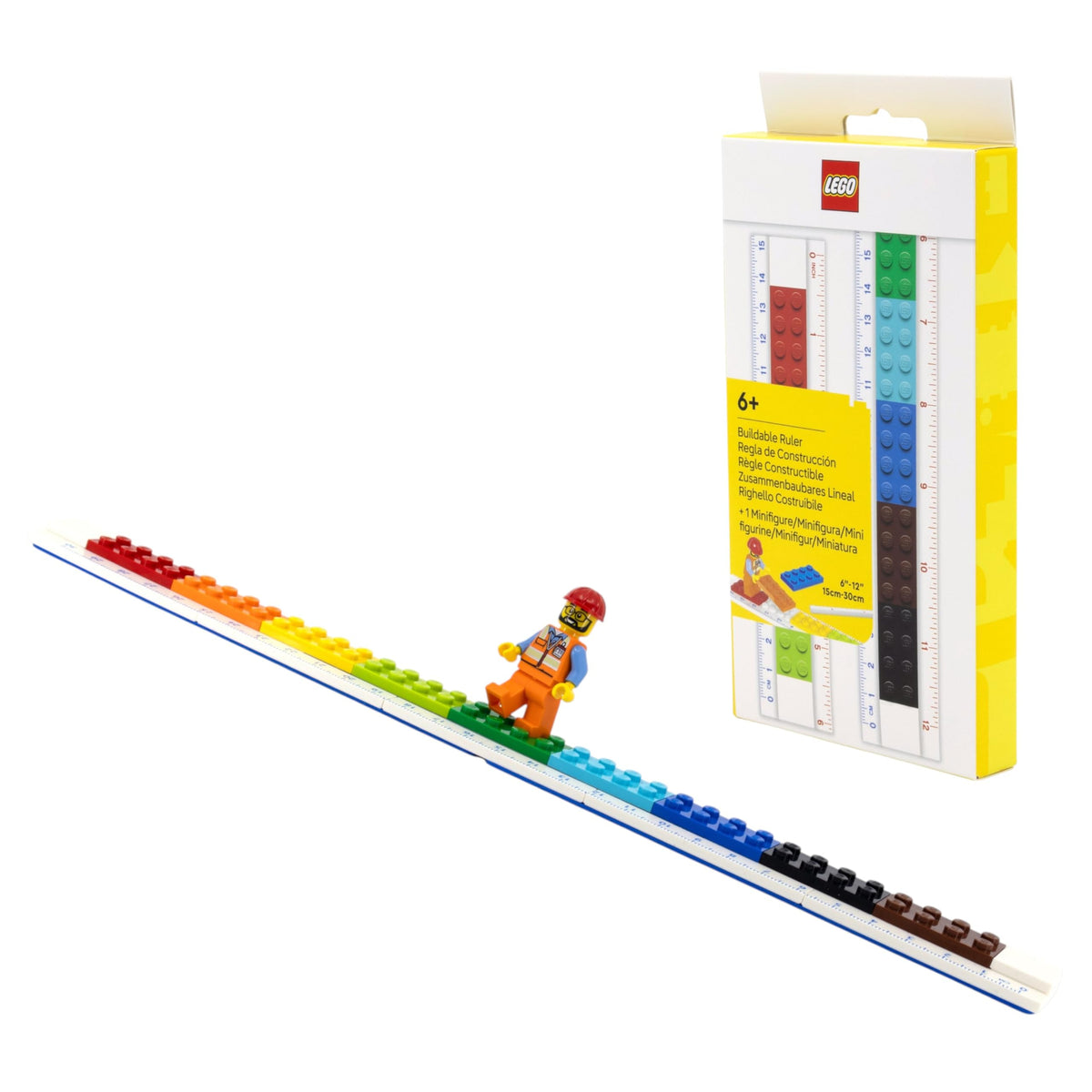 LEGO® Ruler with Construction Worker Minifigure