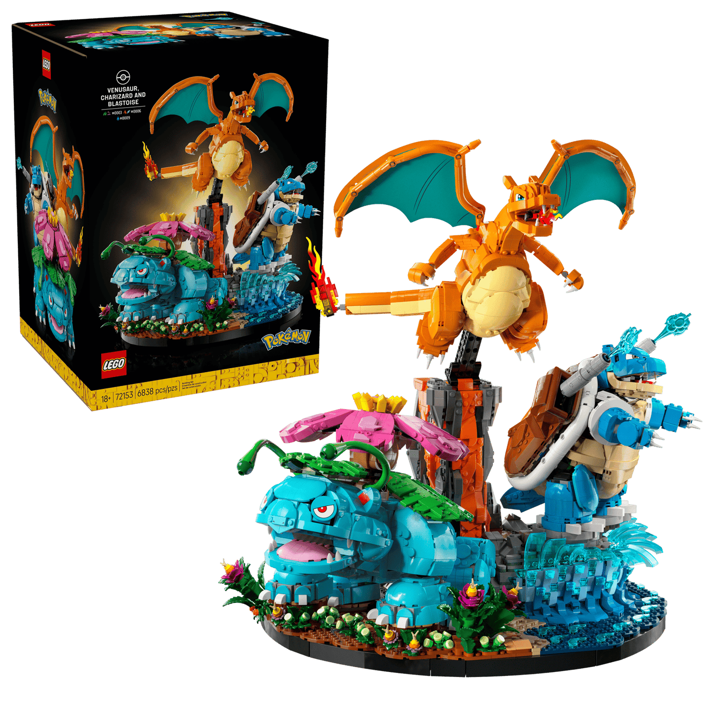 LEGO® Pokémon Venusaur, Charizard and Blastoise 72153