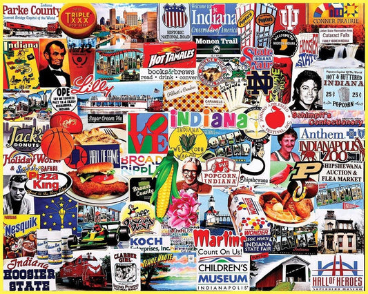 I Love Indiana - 1000 Piece Jigsaw Puzzle by White Mountain