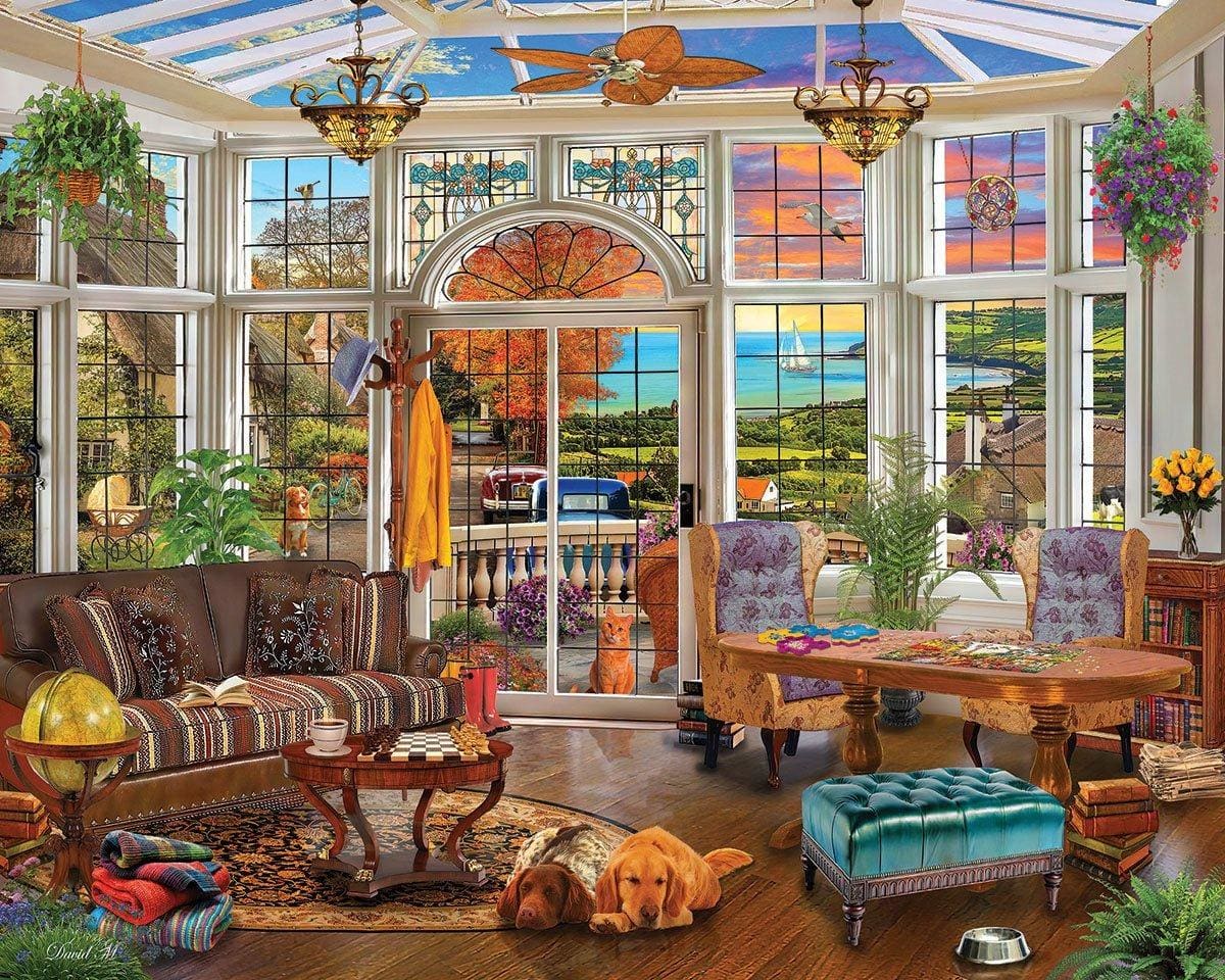 White Mountain Garden Room - 1000 Piece Jigsaw Puzzle