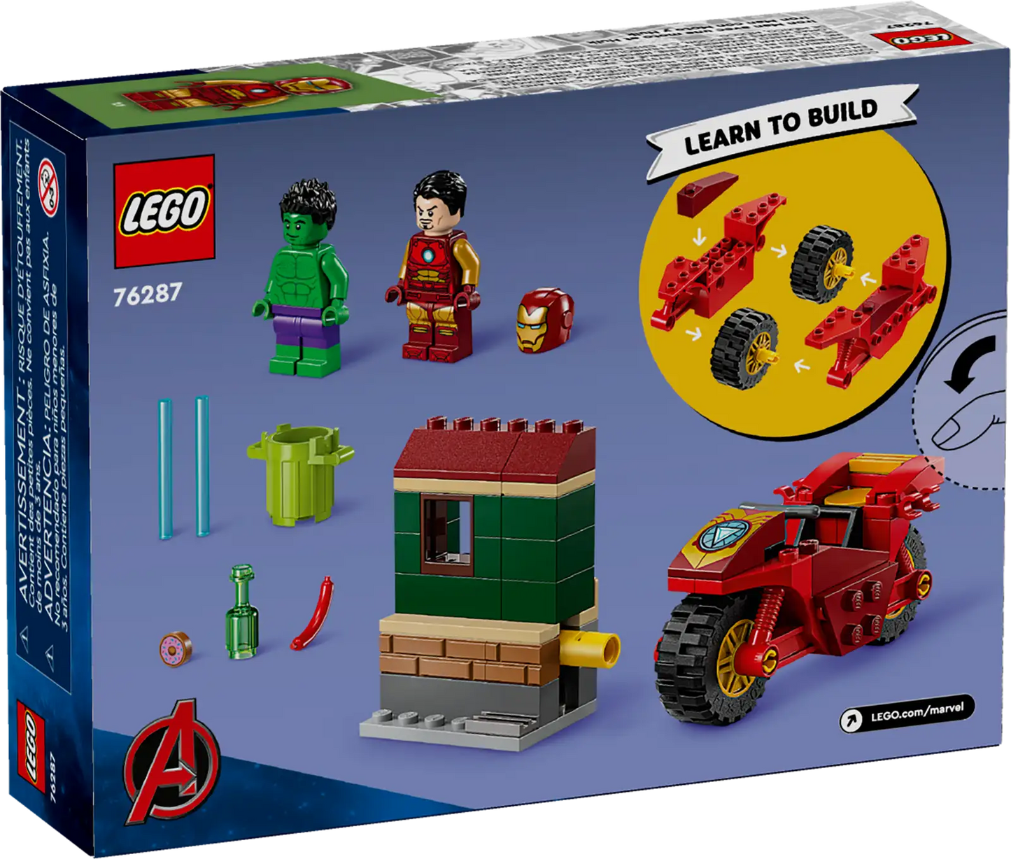 LEGO 76287 Iron Man with Bike and The Hulk