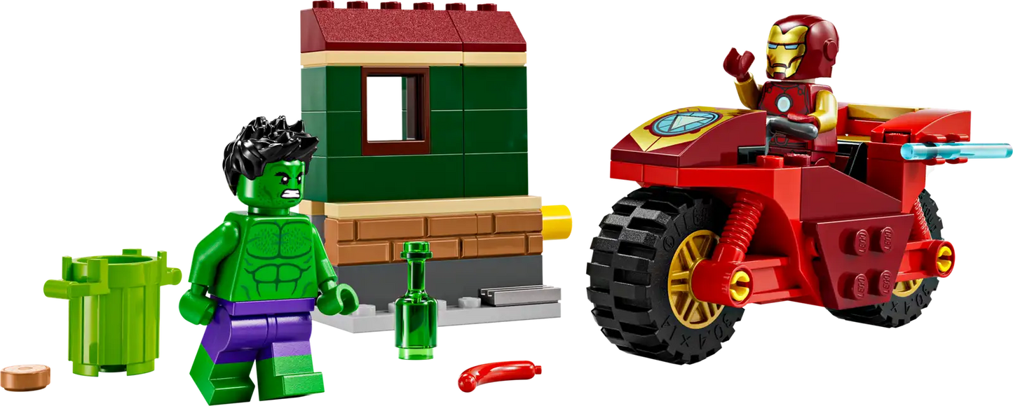 LEGO 76287 Iron Man with Bike and The Hulk