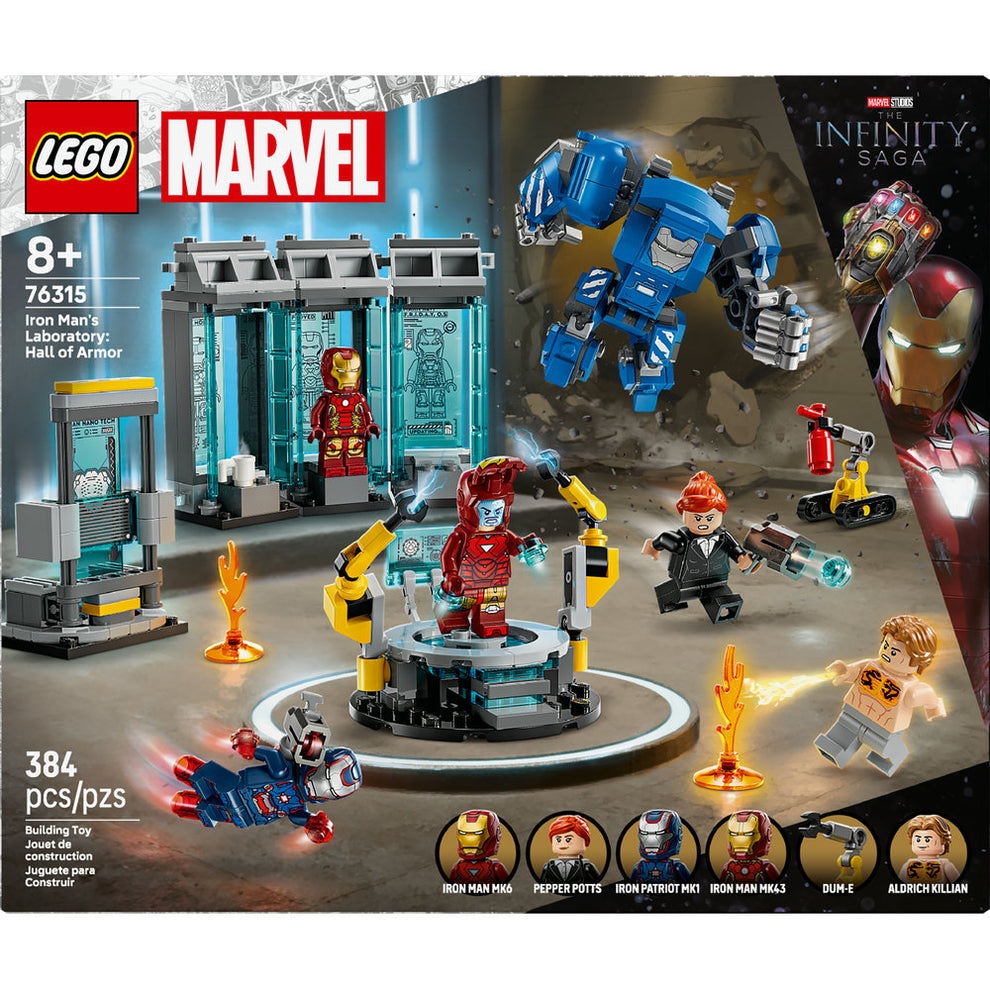 76315 LEGO® Marvel The Iron Man’s Laboratory: Hall of Armor 76315 – The ...