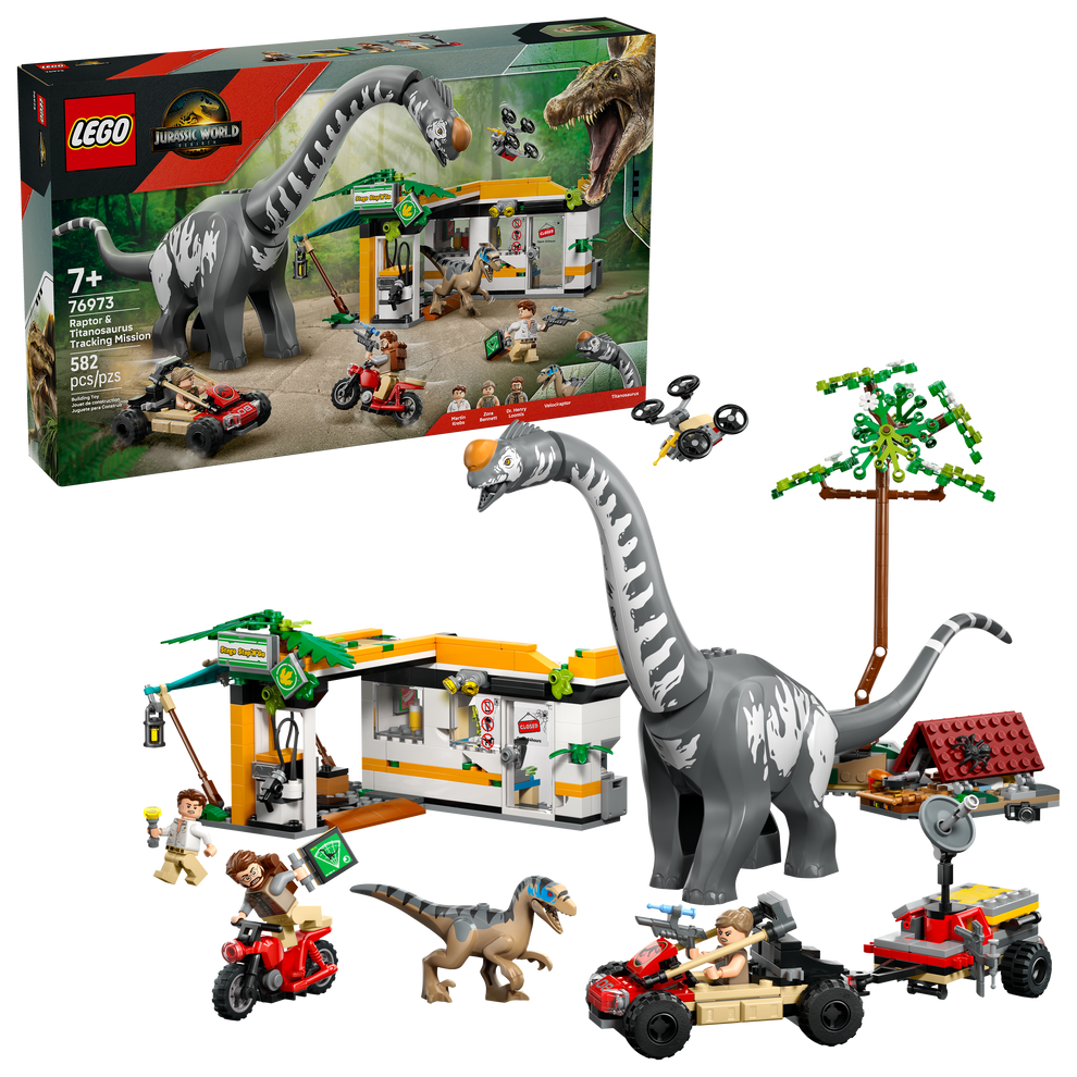 LEGO® Jurassic World Raptor & Titanosaurus Tracking Mission 76973
