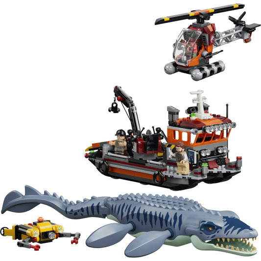 PREORDER NOW! LEGO® Jurassic World Mosasaurus Dinosaur Boat Attack 77983