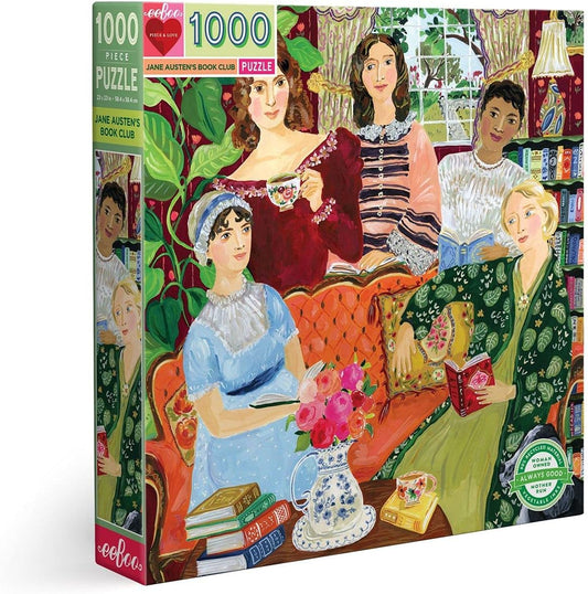 Jane Austen's Book Club – 1000 Piece Square Jigsaw Puzzle by eeBoo