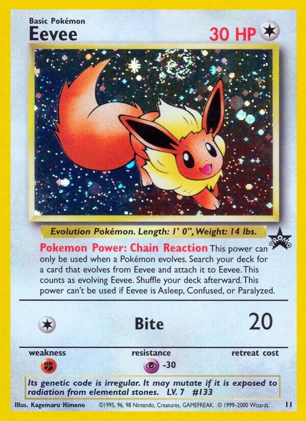 Pokemon TCG: Wizards Black Star Promos Eevee #11 (Promo) - Moderately Played