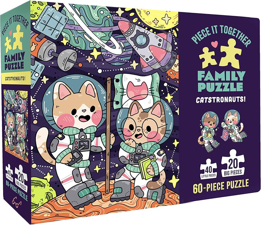 Piece It Together Family Puzzle: Catstronauts!