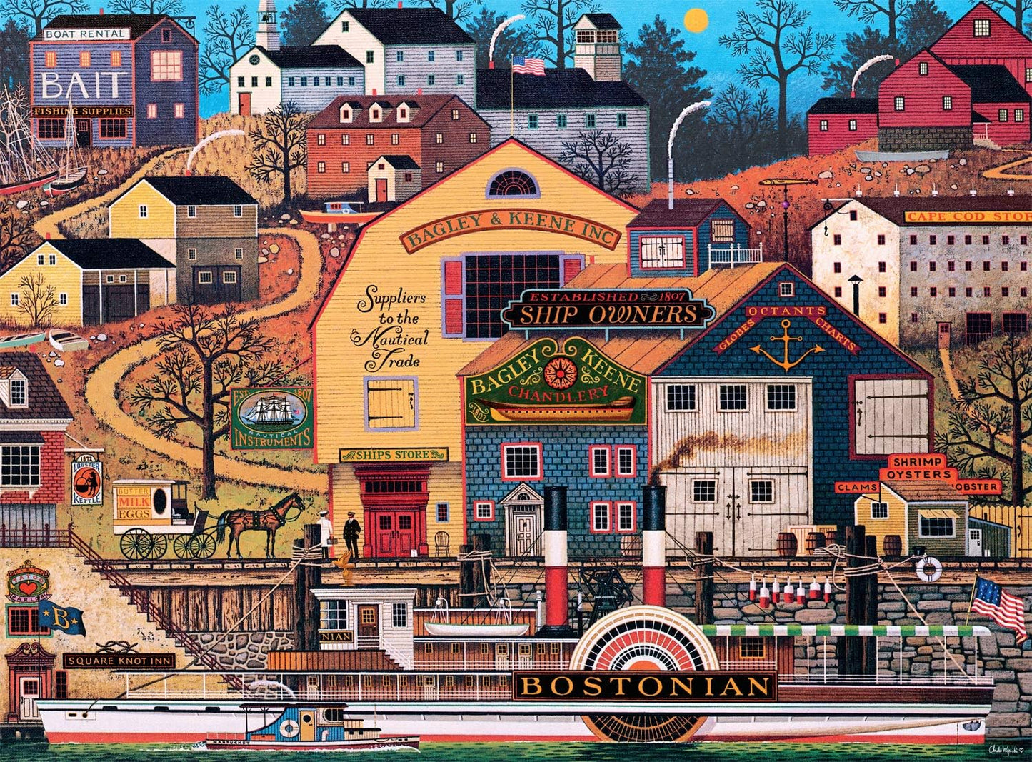 Charles Wysocki - The Bostonian - 1000 Piece Jigsaw Puzzle