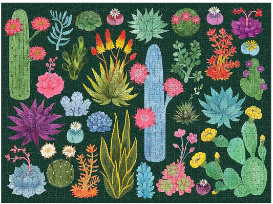 Galison Desert Flora – 1000 Piece Puzzle with Shaped Pieces