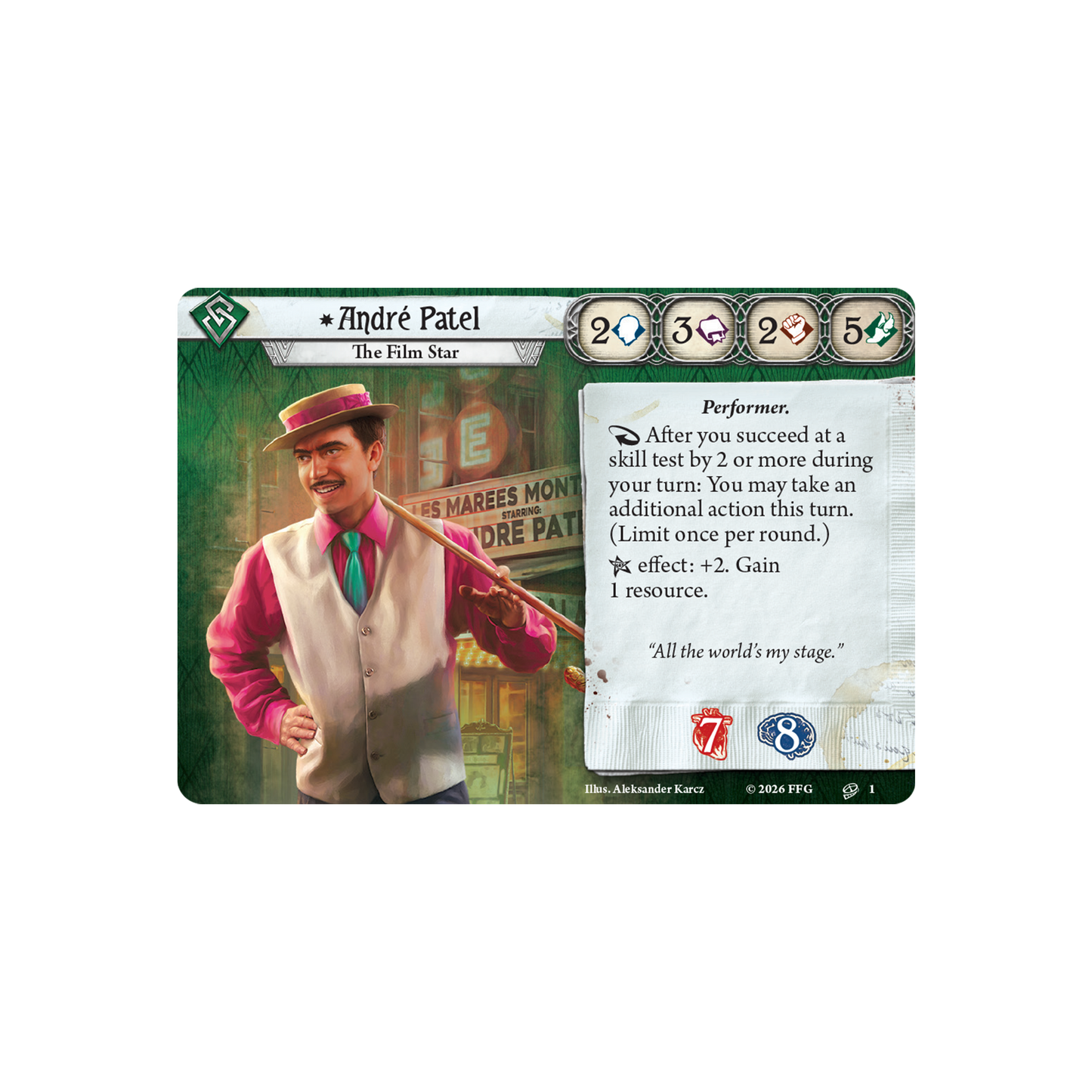 Arkham Horror: The Card Game – André Patel Investigator Deck
