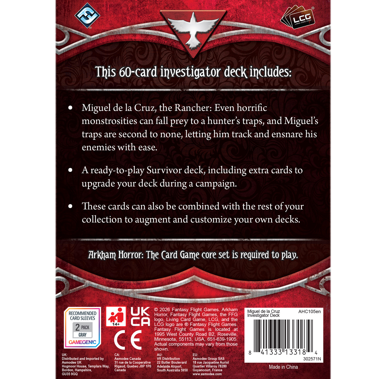 Arkham Horror: The Card Game – Miguel de la Cruz Investigator Deck