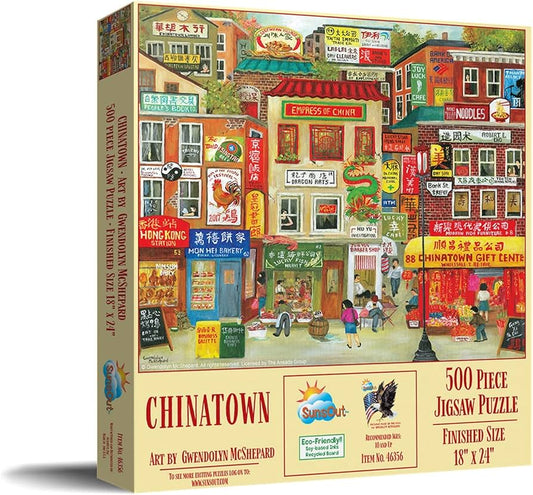 Chinatown 500 Piece Jigsaw Puzzle | SunsOut Cityscape Art