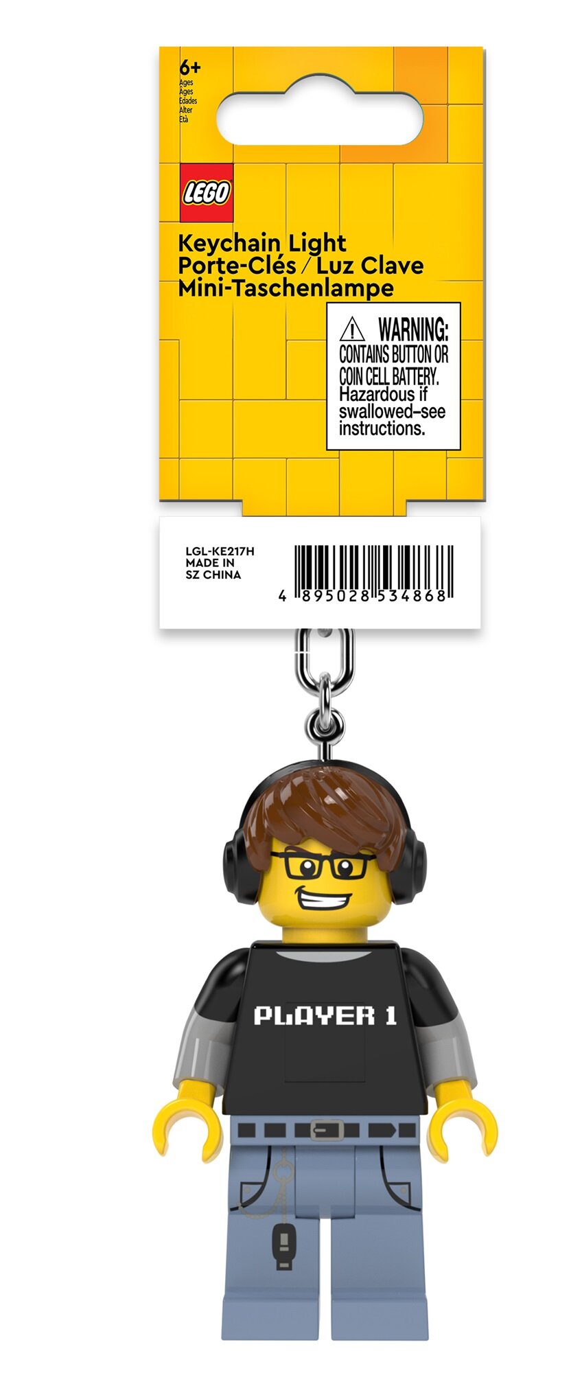 LEGO® Minifigure Keychain Light - Video Game Guy