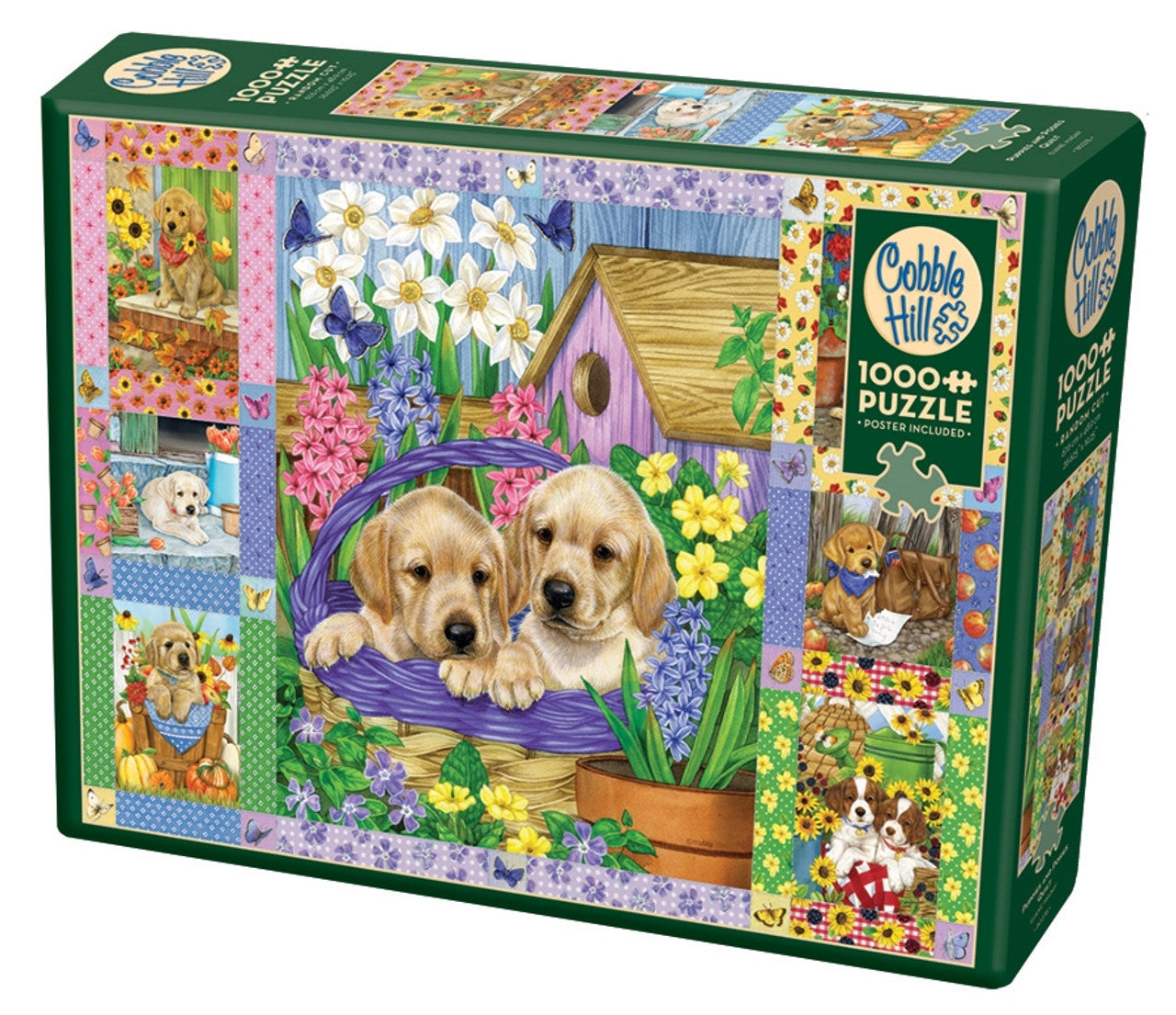 Puppies and Posies Quilt - 1000 Piece Puzzle