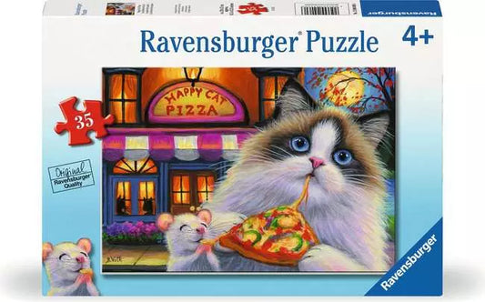 Happy Cat Pizza 35 Pc Puzzle