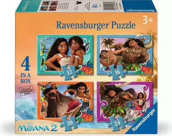 Ravensburger Moana 2 - 4 Puzzle in a Box (12p, 16p, 20p, 24p)