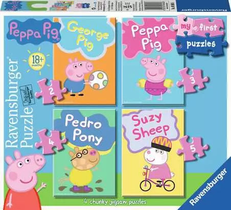 Peppa Pig - 2 + 3 + 4 + 5 Piece Puzzle