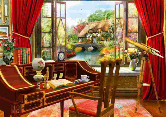 Bluebird Puzzle: Study View 1000 Piece Jigsaw Puzzle