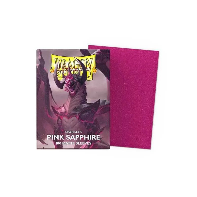 Dragon Shield: Matte Sparkles Pink Sapphire Sleeves - 100 Count