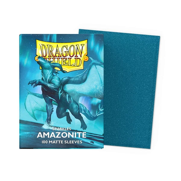 Dragon Shield: Matte Sparkles Amazonite Sleeves - 100 Count
