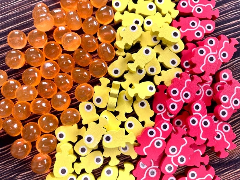 Finspan Upgrade Pack (Wooden Tokens & Squishy Eggs)