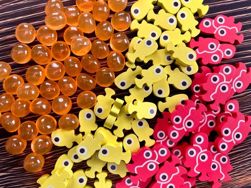 Finspan Upgrade Pack (Wooden Tokens & Squishy Eggs)