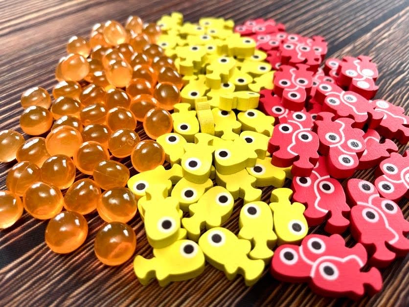 Finspan Upgrade Pack (Wooden Tokens & Squishy Eggs)